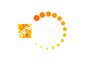IES Progress Report | Logo with color and white text 2024