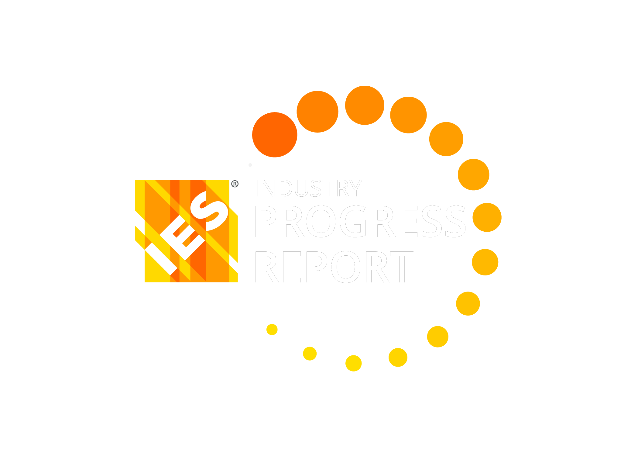 IES Progress Report | Logo with color and white text 2024